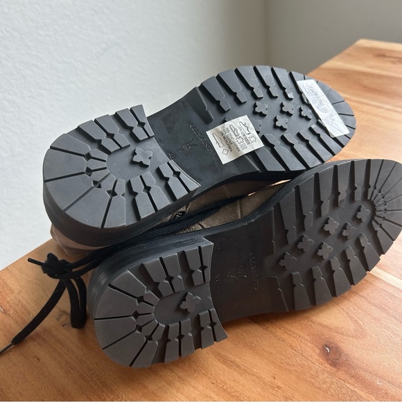 New All Saints Dusty Suede Combat Boots - Picture 7 of 8